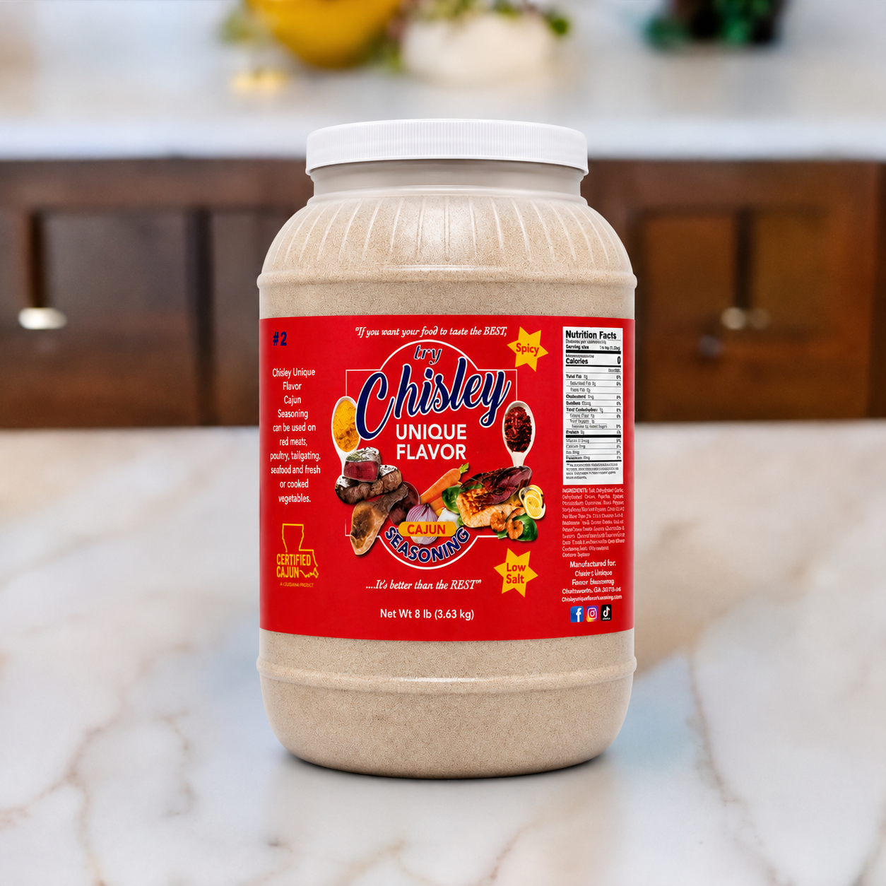 Chisley Cajun Seasoning - 8 Lb Jug